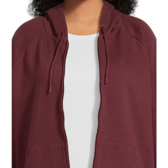 Terra & Sky Women's Plus Zise Full Zip Fleece Hoodie - Picture 2 of 3